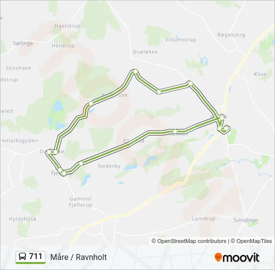711 Bus Line Map