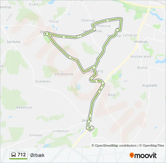 712 Bus Line Map