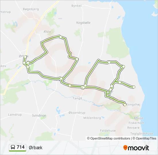 714 Bus Line Map