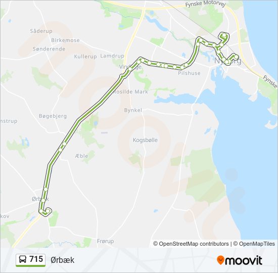 715 bus Line Map