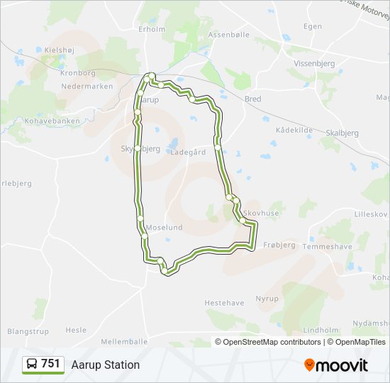 751 Bus Line Map