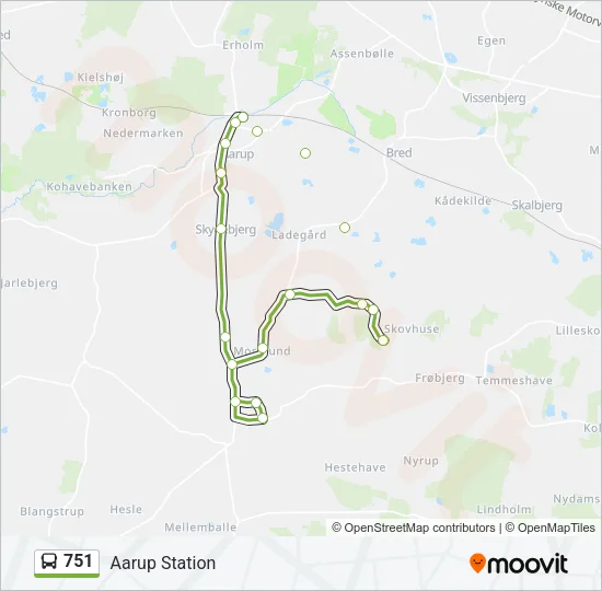751 Bus Line Map