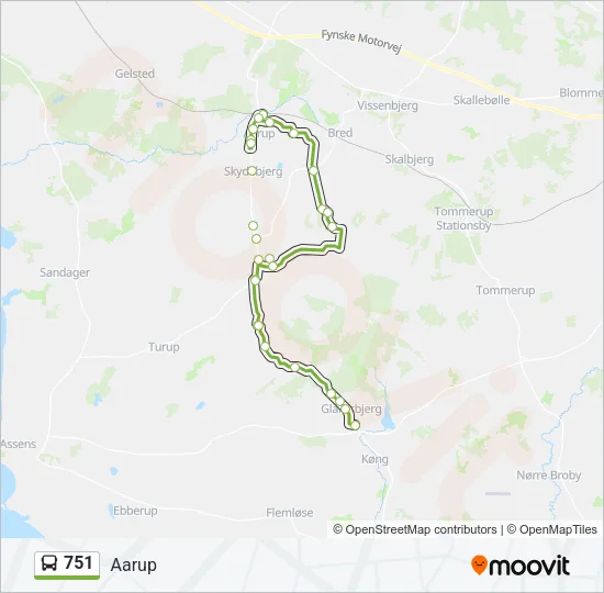 751 Bus Line Map