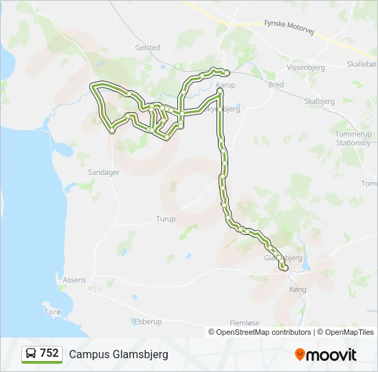 752 Bus Line Map