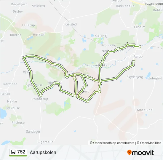 752 Bus Line Map