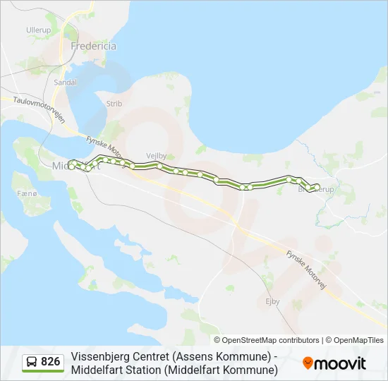 826 Bus Line Map