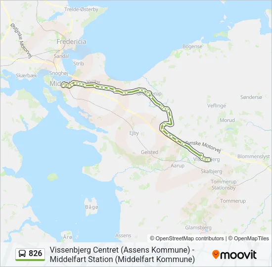 826 Bus Line Map