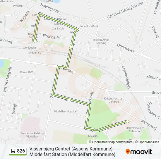 826 Bus Line Map