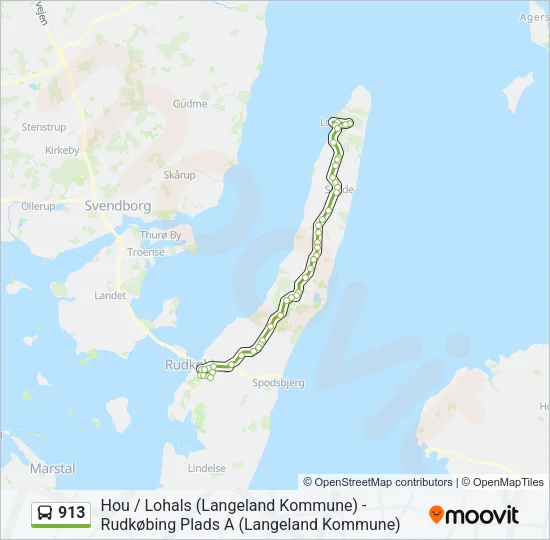 913 Bus Line Map