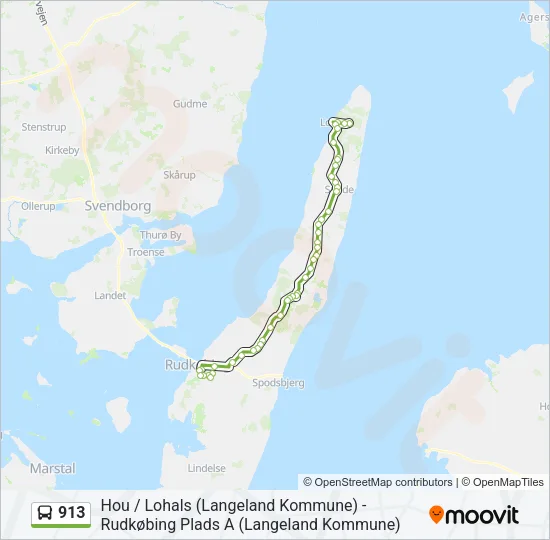 913 Bus Line Map
