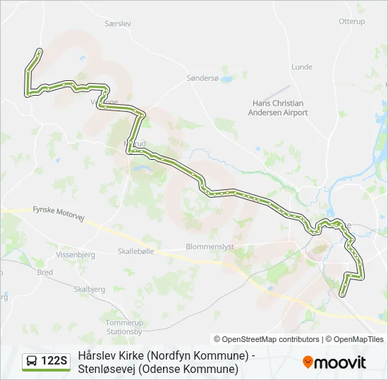 122S Bus Line Map