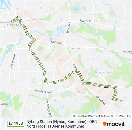 195S Bus Line Map