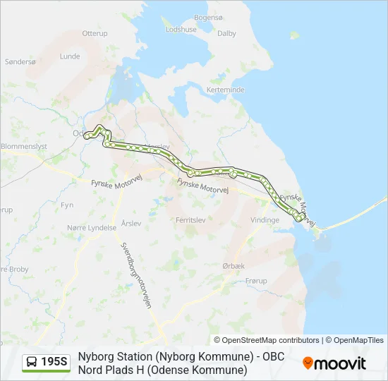 195S Bus Line Map