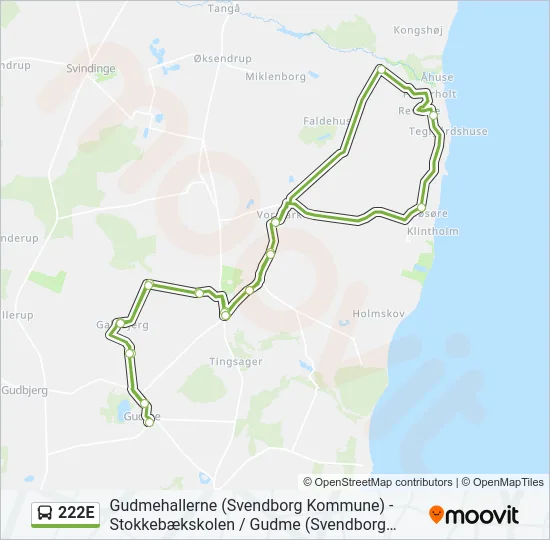 222E Bus Line Map