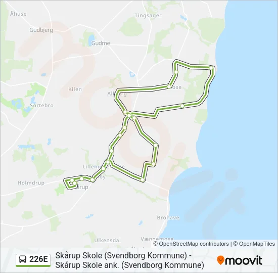 226E Bus Line Map