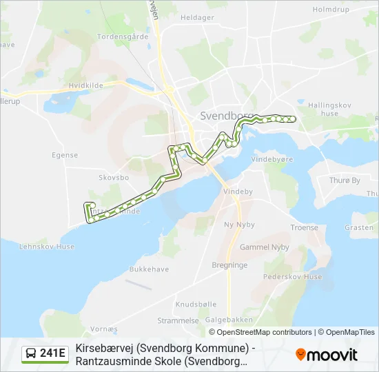 241E Bus Line Map