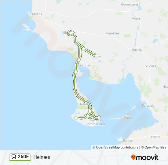 260E Bus Line Map