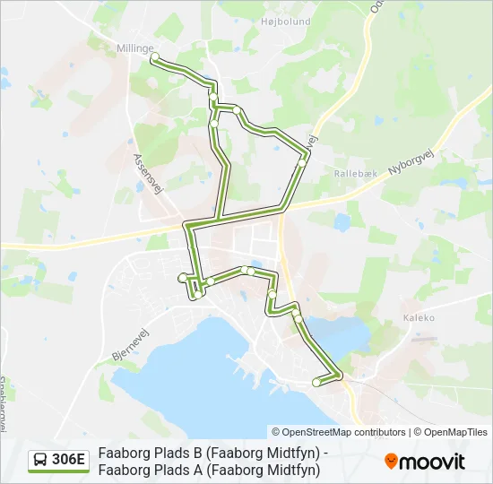 306E Bus Line Map