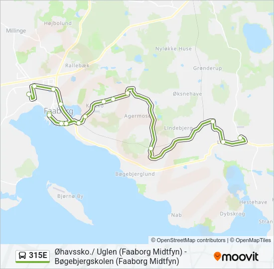 315E Bus Line Map