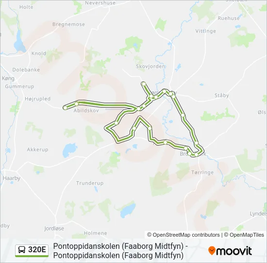 320E Bus Line Map