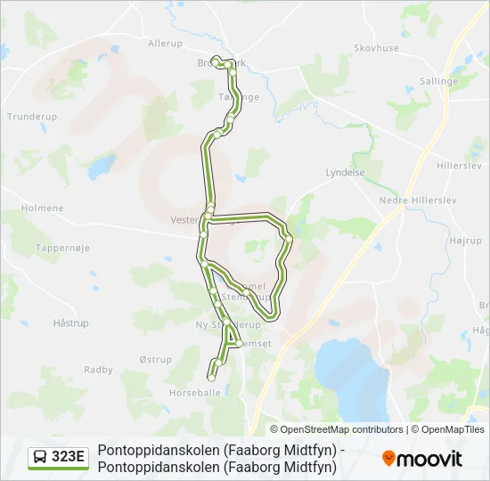 323E Bus Line Map