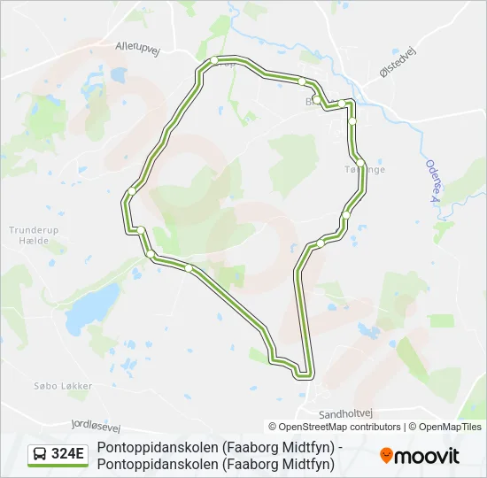 324E Bus Line Map