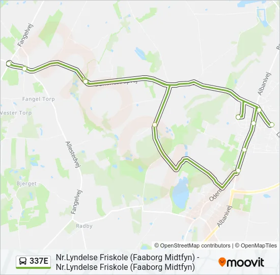 337E Bus Line Map