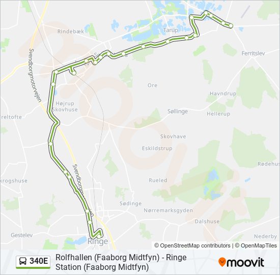 340E bus Line Map