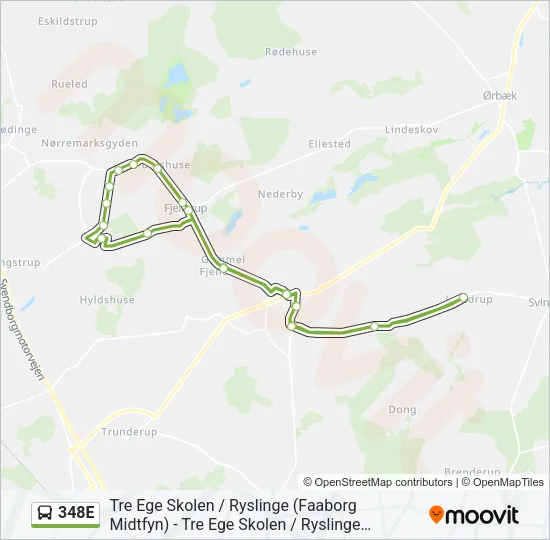 348E Bus Line Map