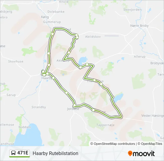 471E Bus Line Map