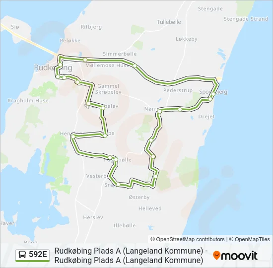 592E Bus Line Map
