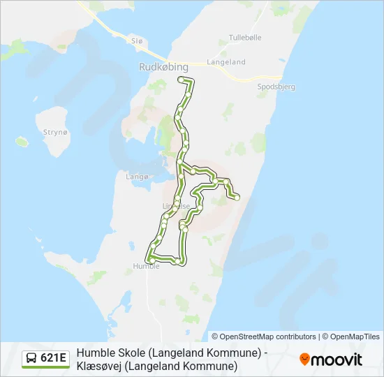 621E Bus Line Map