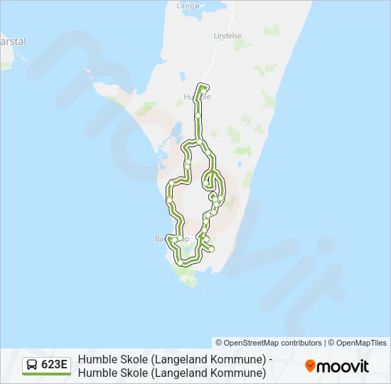 623E Bus Line Map