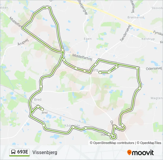 693E Bus Line Map