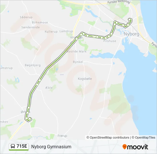715E Bus Line Map