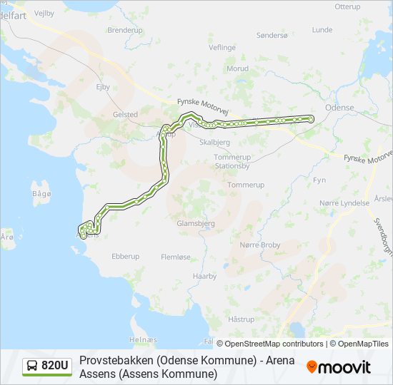 820U bus Line Map