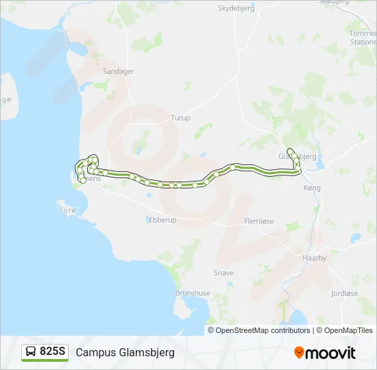825S Bus Line Map