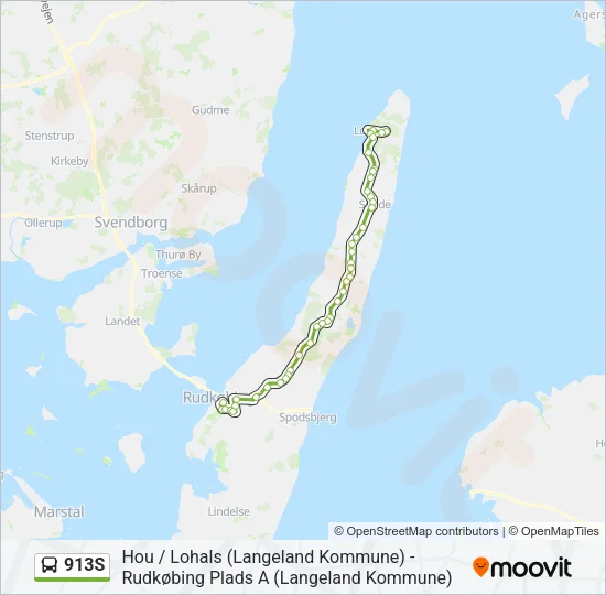 913S Bus Line Map