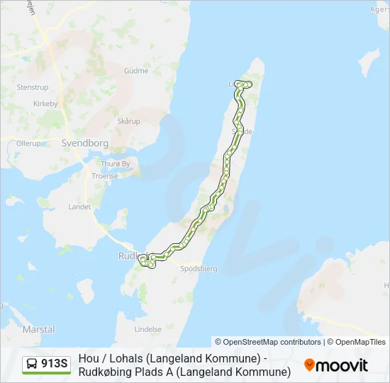 913S Bus Line Map
