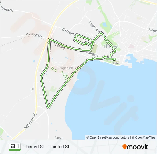 1 Bus Line Map