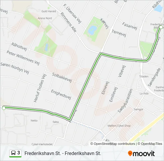 3 Bus Line Map