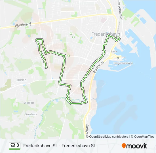 3 Bus Line Map