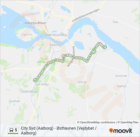 5 Bus Line Map