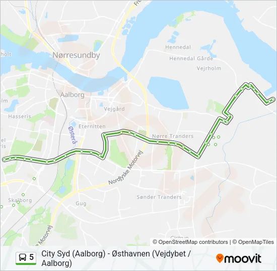 5 Bus Line Map