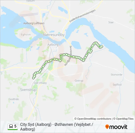 5 Bus Line Map