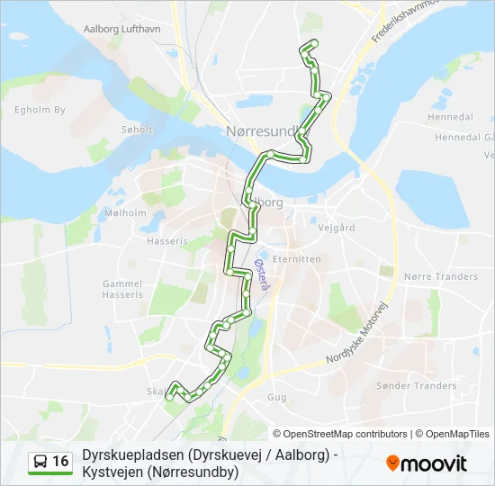 16 Bus Line Map