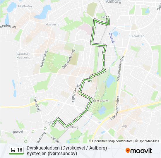 16 bus Line Map