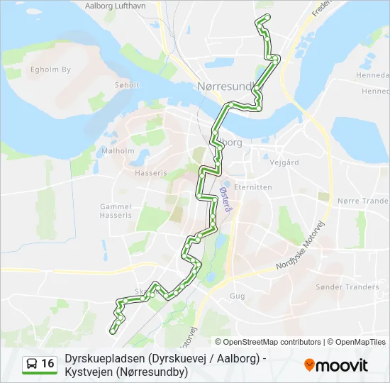 16 Bus Line Map