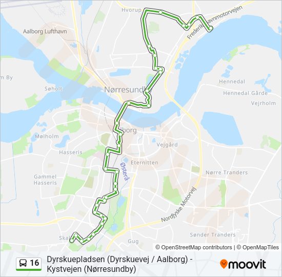 16 Bus Line Map