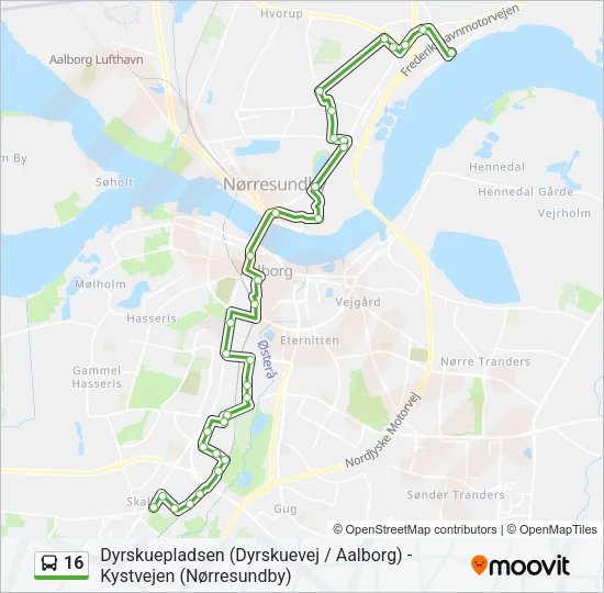 16 Bus Line Map